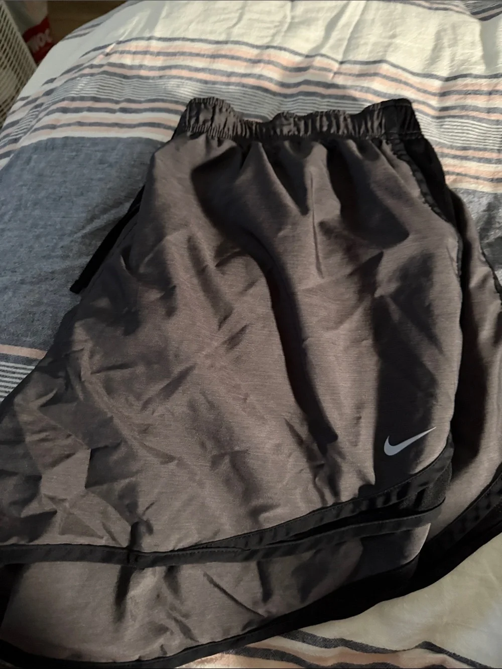Nike Women's Black Athletic Shorts with Reflective Swoosh